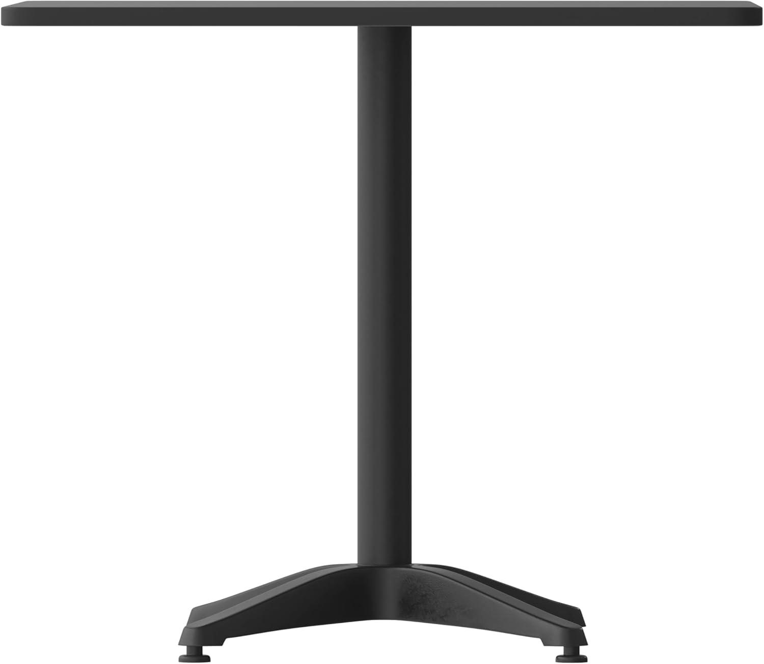 imageFlash Furniture Mellie Commercial Grade 275quot Square Aluminum IndoorOutdoor Table with BaseBlack