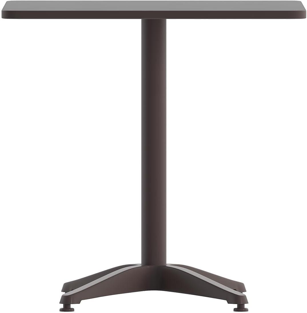 imageFlash Furniture Mellie Commercial Grade 275quot Square Aluminum IndoorOutdoor Table with BaseBronze