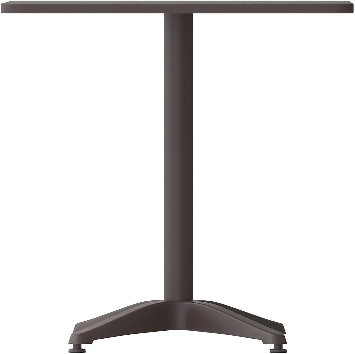 imageFlash Furniture Mellie Commercial Grade 275quot Square Aluminum IndoorOutdoor Table with BaseBronze