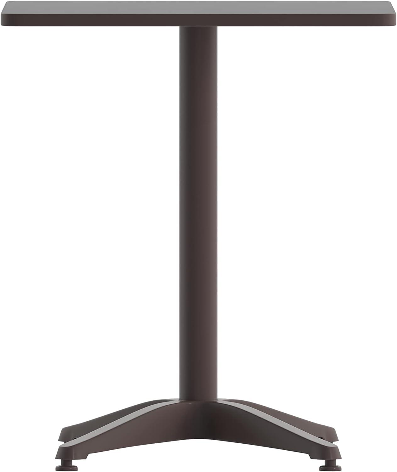 imageFlash Furniture Mellie Commercial Grade 275quot Square Aluminum IndoorOutdoor Table with BaseBronze