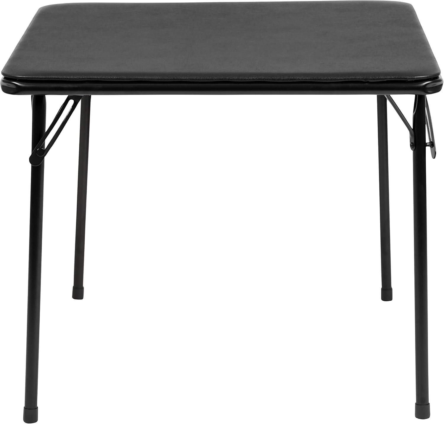 imageFlash Furniture Mindy Kids 3Piece Folding Square Table and Chairs Set for Daycare and Classrooms Childrens Activity TableChairs Set MulticolorBlack