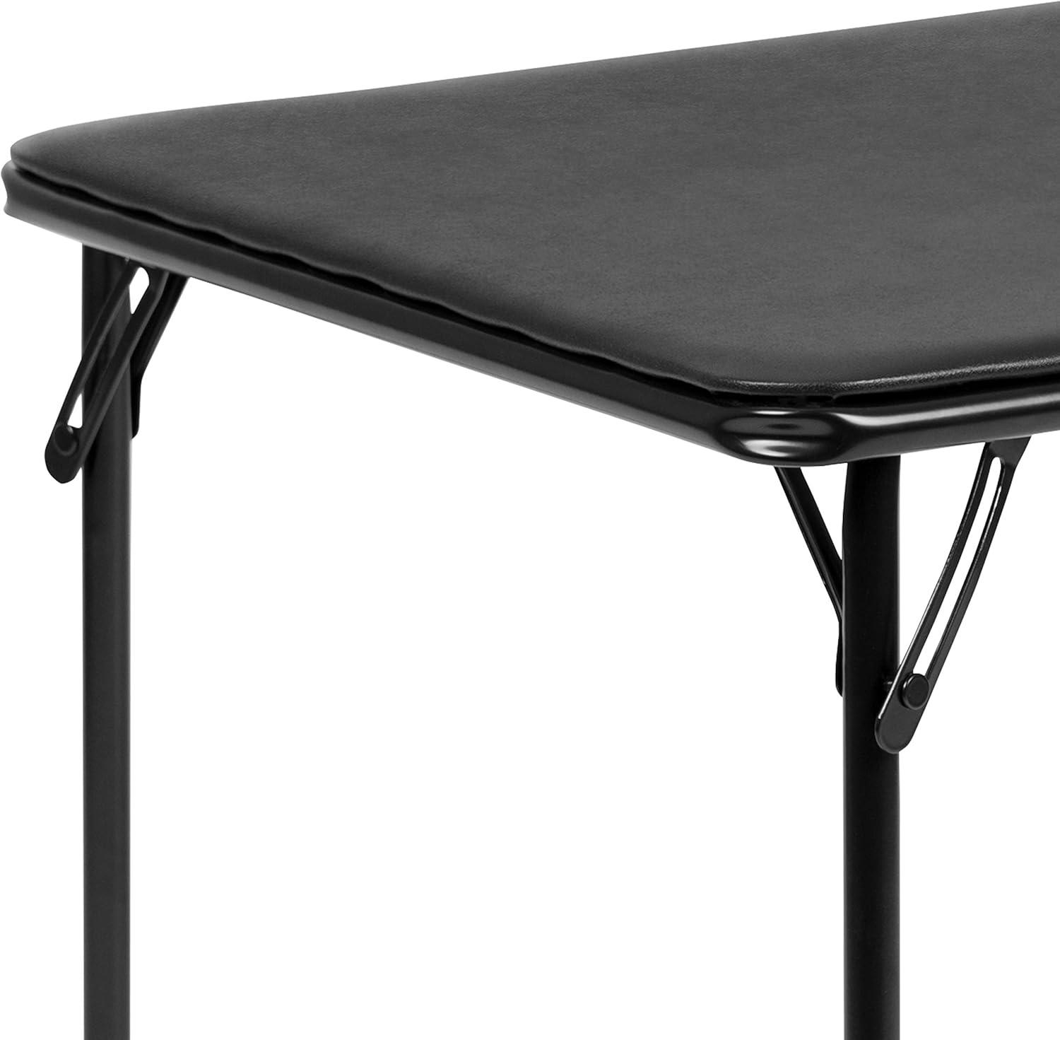 imageFlash Furniture Mindy Kids 3Piece Folding Square Table and Chairs Set for Daycare and Classrooms Childrens Activity TableChairs Set MulticolorBlack