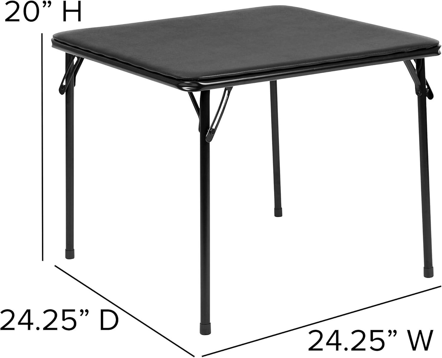 imageFlash Furniture Mindy Kids 3Piece Folding Square Table and Chairs Set for Daycare and Classrooms Childrens Activity TableChairs Set MulticolorBlack