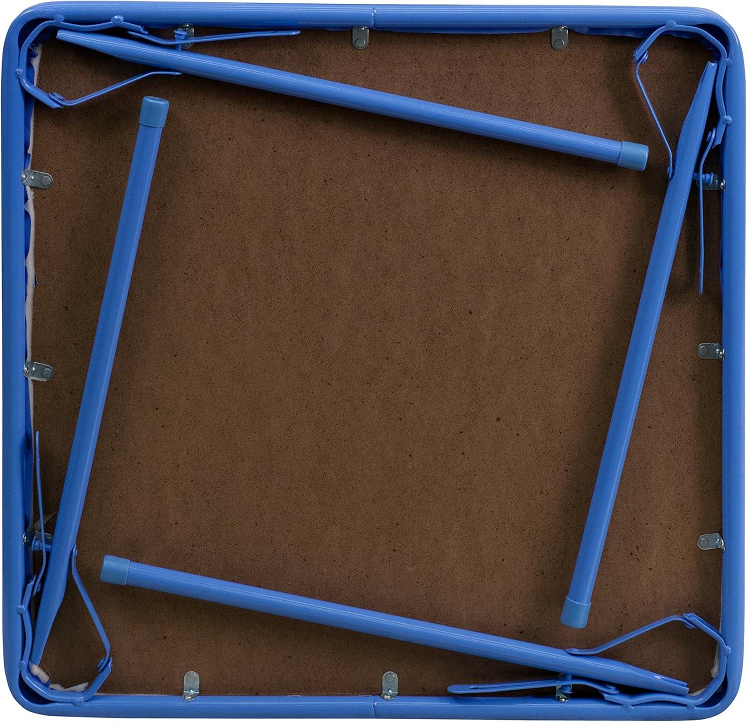imageFlash Furniture Mindy Kids 3Piece Folding Square Table and Chairs Set for Daycare and Classrooms Childrens Activity TableChairs Set MulticolorBlue