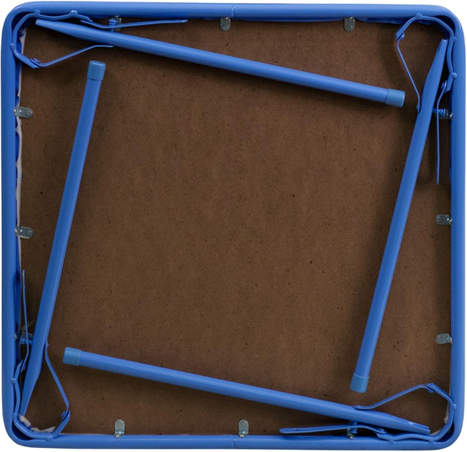 imageFlash Furniture Mindy Kids Colorful 3 Piece Folding Table and Chair Set ampamp Mindy Kids Blue Folding Table