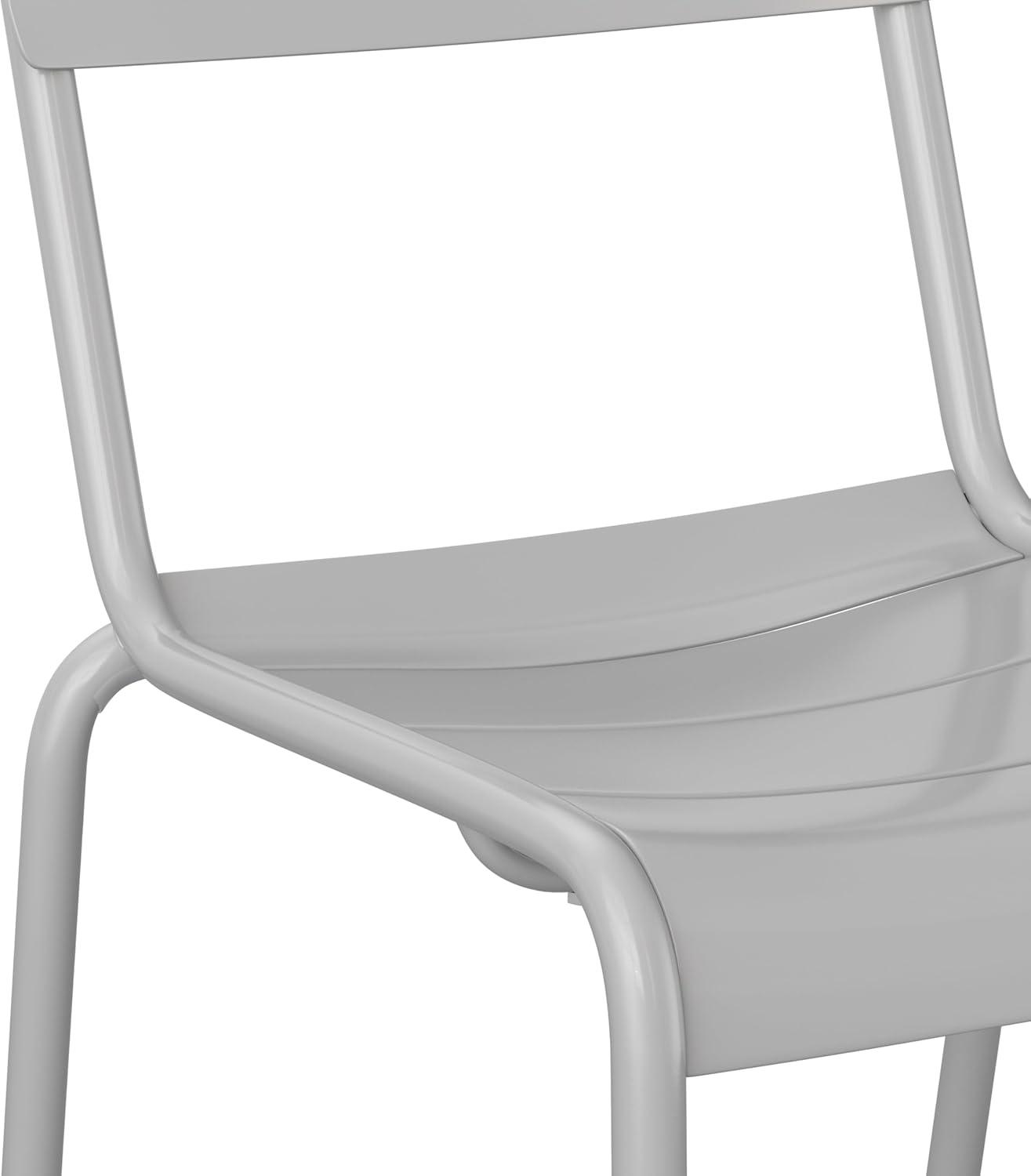 imageFlash Furniture Nash Commercial Grade Steel Stack Chair IndoorOutdoor Armless Chair with 2 Slat Back Set of 4 RedSilver