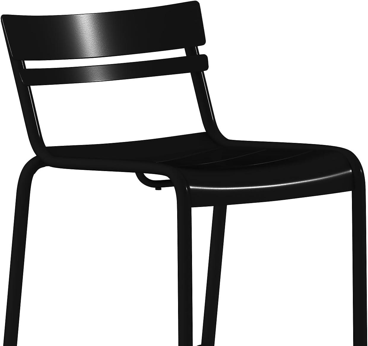 imageFlash Furniture Nash Commercial Grade Steel Stack Stool IndoorOutdoor Bar Stool with 2 Slat Back Set of 4 RedBlack