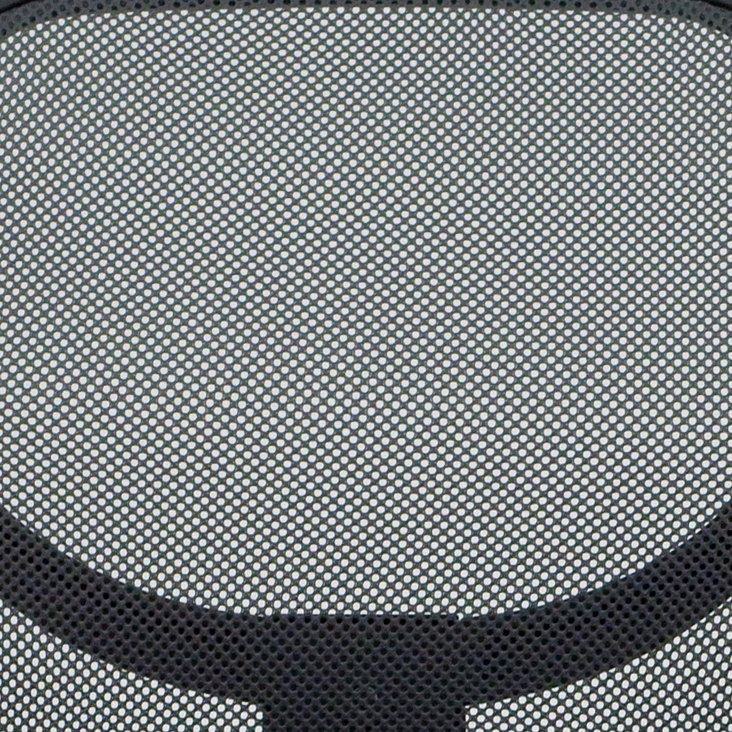 imageFlash Furniture Neri Low Back Black Mesh Swivel Task Office Chair with Curved Square BackGrey