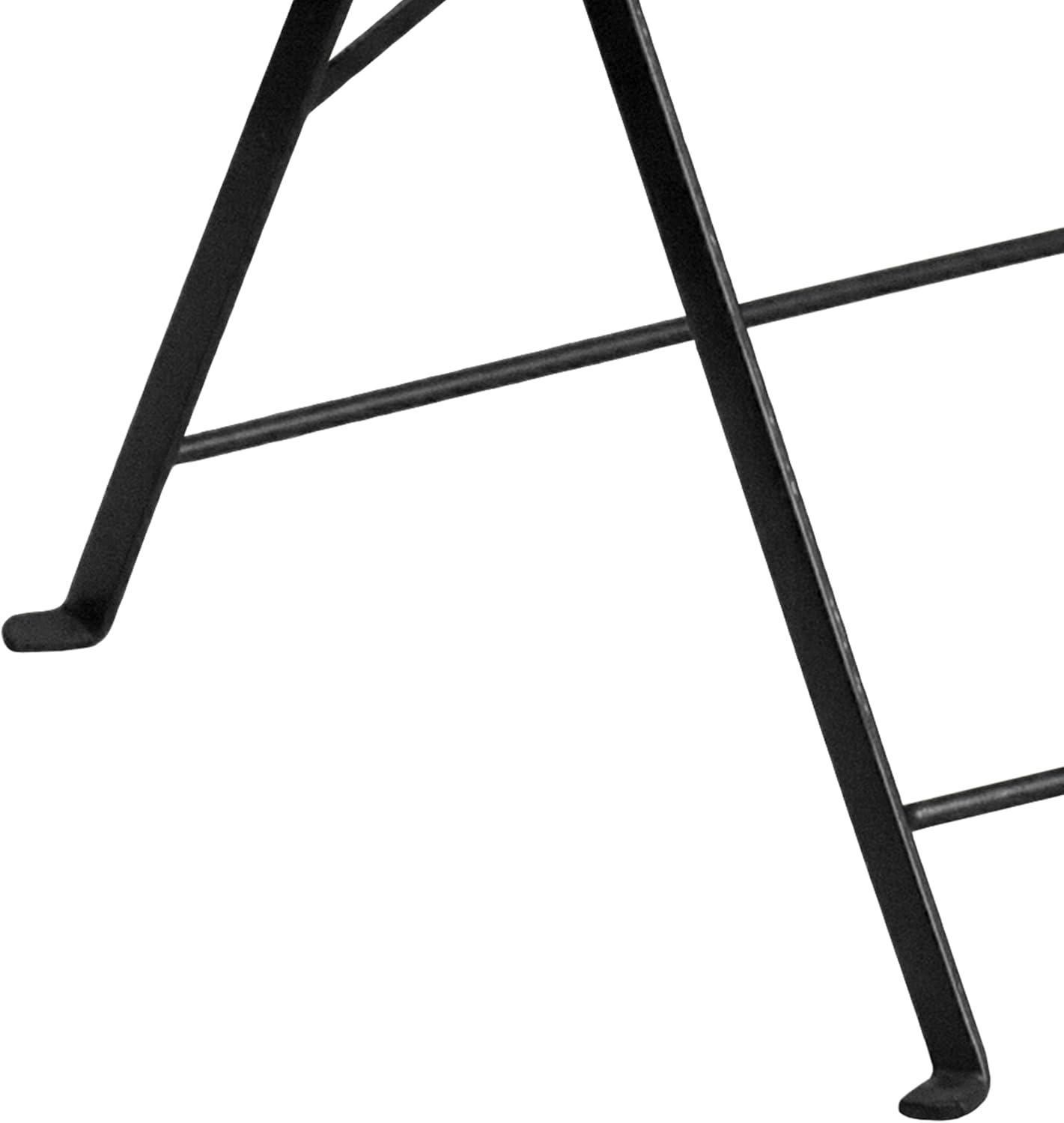 imageFlash Furniture Oia Commercial Grade 30quot Round Black IndoorOutdoor Steel Folding Patio TableBlack