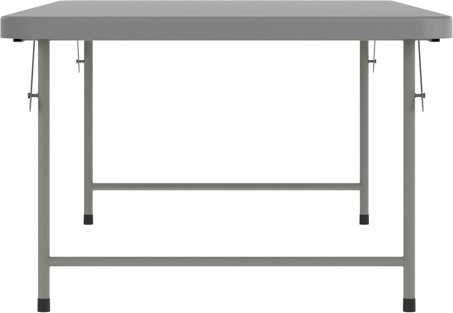 imageFlash Furniture Paige 493 Classroom Activity Table for School and Home HeavyDuty Rectangular Plastic Activity Table for Kids WhiteGranite Gray