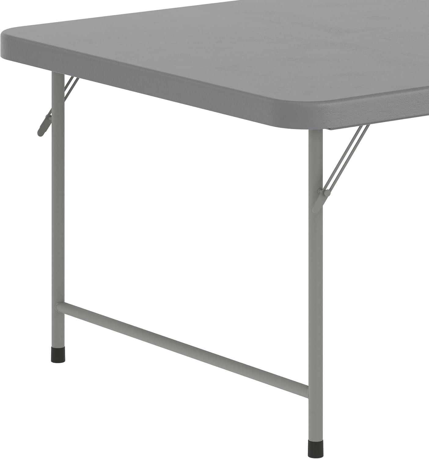 imageFlash Furniture Paige 493 Classroom Activity Table for School and Home HeavyDuty Rectangular Plastic Activity Table for Kids WhiteGranite Gray
