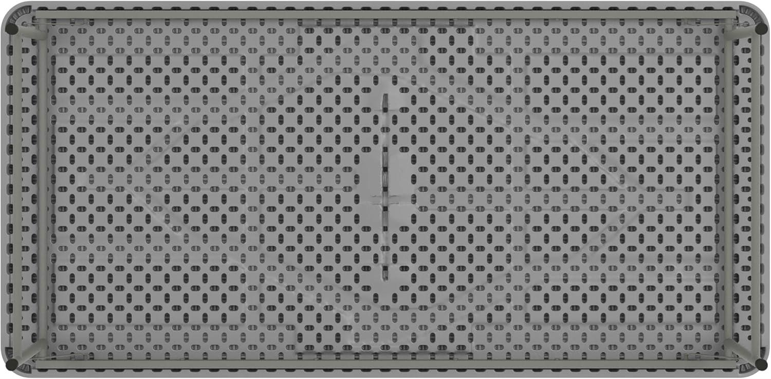 imageFlash Furniture Paige 493 Classroom Activity Table for School and Home HeavyDuty Rectangular Plastic Activity Table for Kids WhiteGranite Gray