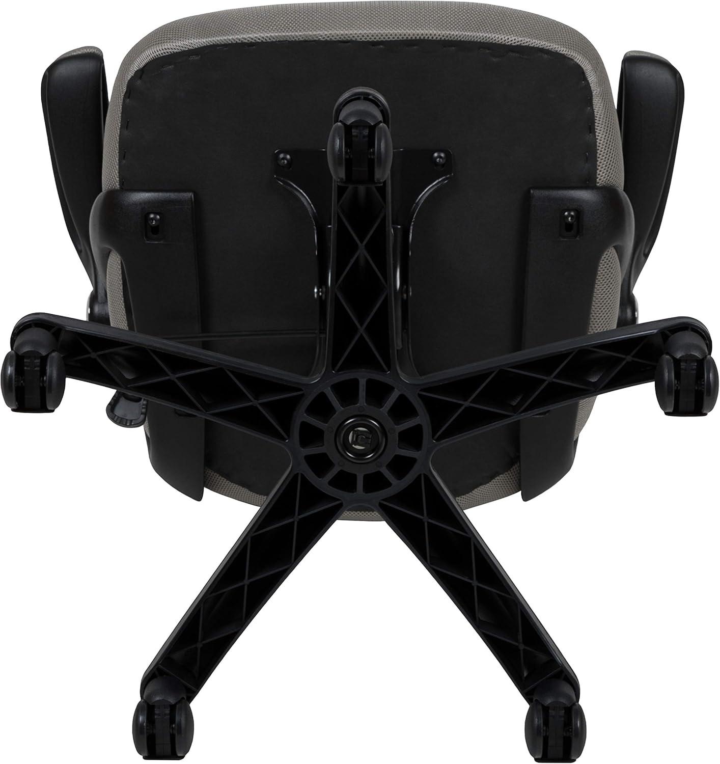 imageFlash Furniture Porter High Back Black Mesh Ergonomic Swivel Office Chair with Black Frame and Flipup ArmsLight Gray