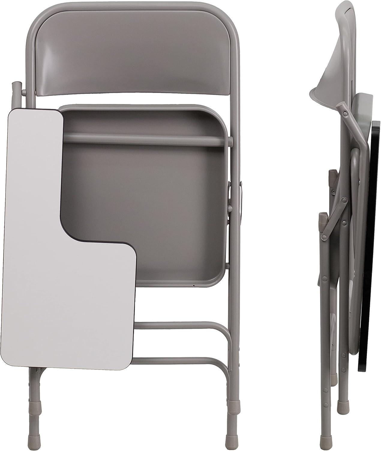 imageFlash Furniture Ralph Premium Steel Folding Chair with Right Handed Tablet ArmSet of 1