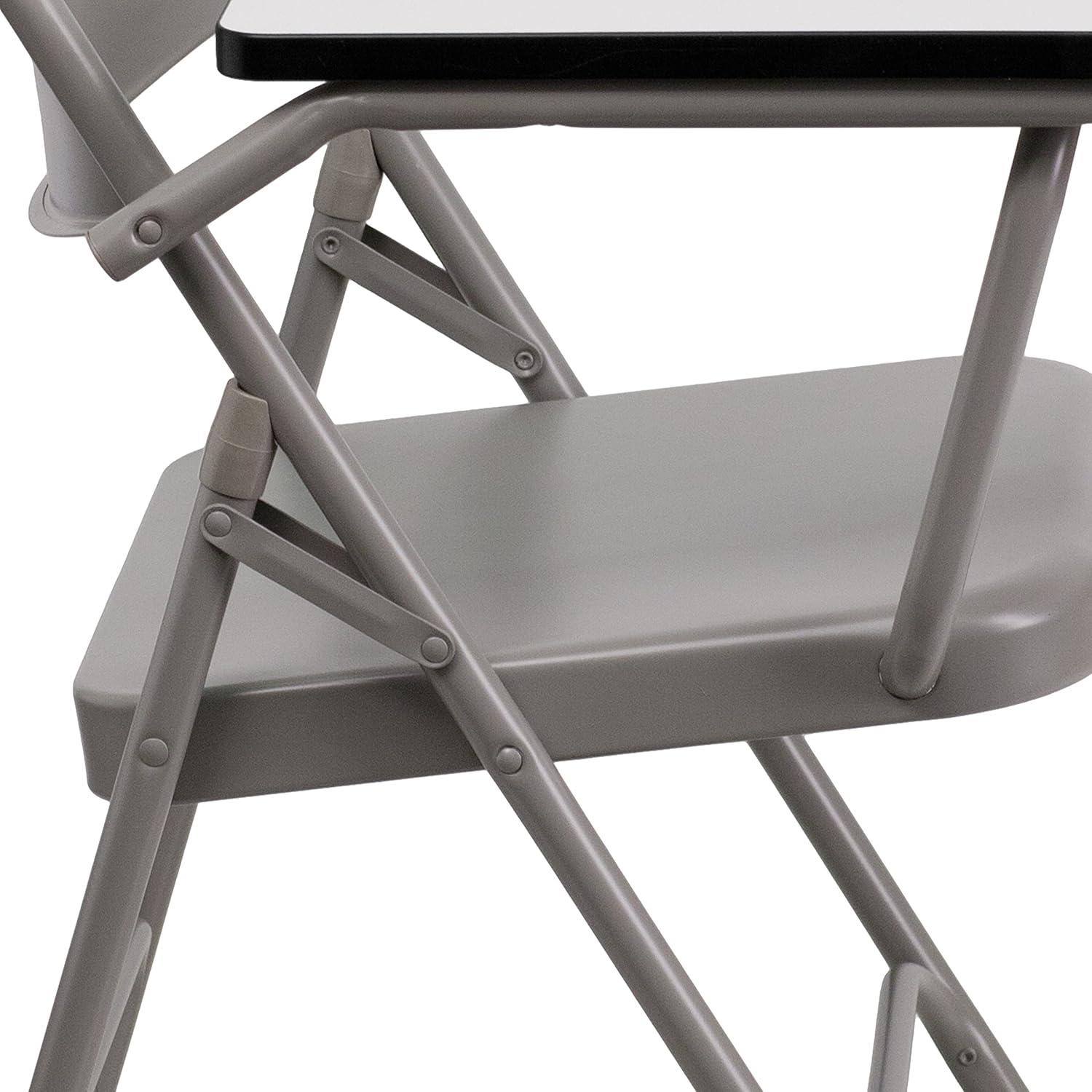 imageFlash Furniture Ralph Premium Steel Folding Chair with Right Handed Tablet ArmSet of 2