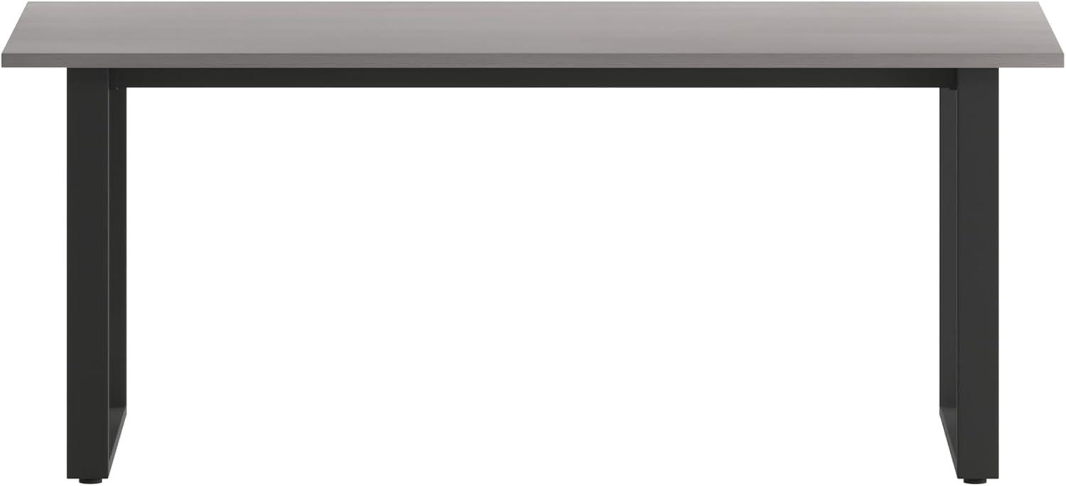 imageFlash Furniture Redmond Conference Table with UFrame Base Commercial Water and Scratch Resistant Laminate Finish PVC Edge Heavy Duty Steel Frame 72x36 WalnutGray Oak