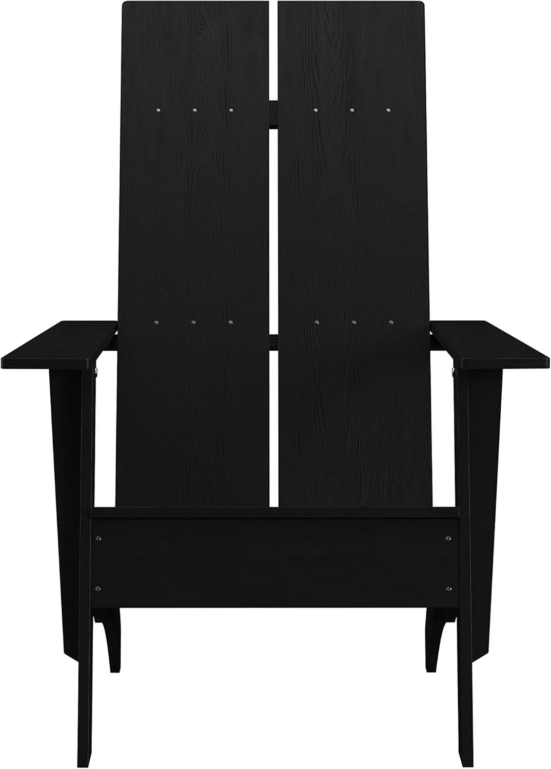 imageFlash Furniture Sawyer Modern Commercial 2Slat Back Adirondack Chair Navy Blue Commercial AllWeather Poly Resin Lounge ChairBlack