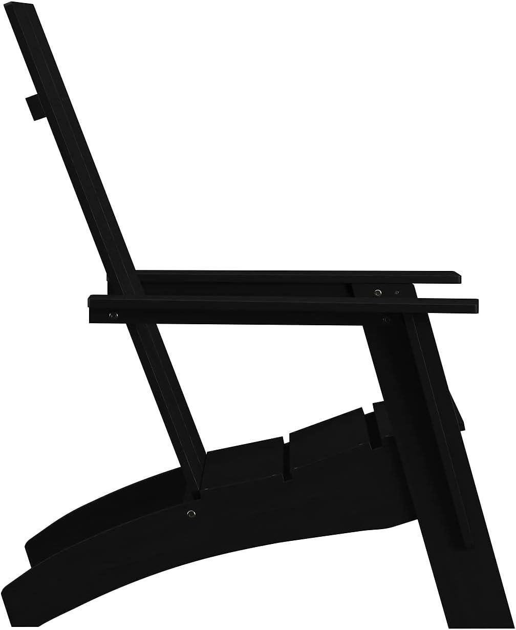 imageFlash Furniture Sawyer Modern Commercial 2Slat Back Adirondack Chair Navy Blue Commercial AllWeather Poly Resin Lounge ChairBlack