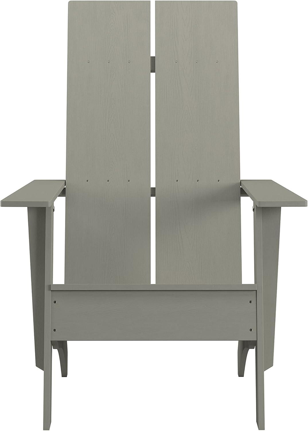 imageFlash Furniture Sawyer Modern Commercial 2Slat Back Adirondack Chair Navy Blue Commercial AllWeather Poly Resin Lounge ChairGrey