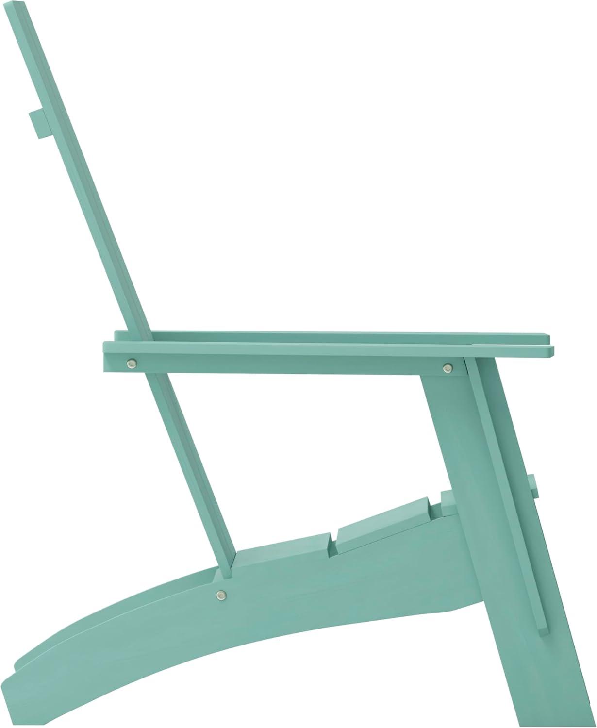 imageFlash Furniture Sawyer Modern Commercial 2Slat Back Adirondack Chair Navy Blue Commercial AllWeather Poly Resin Lounge ChairSea Foam