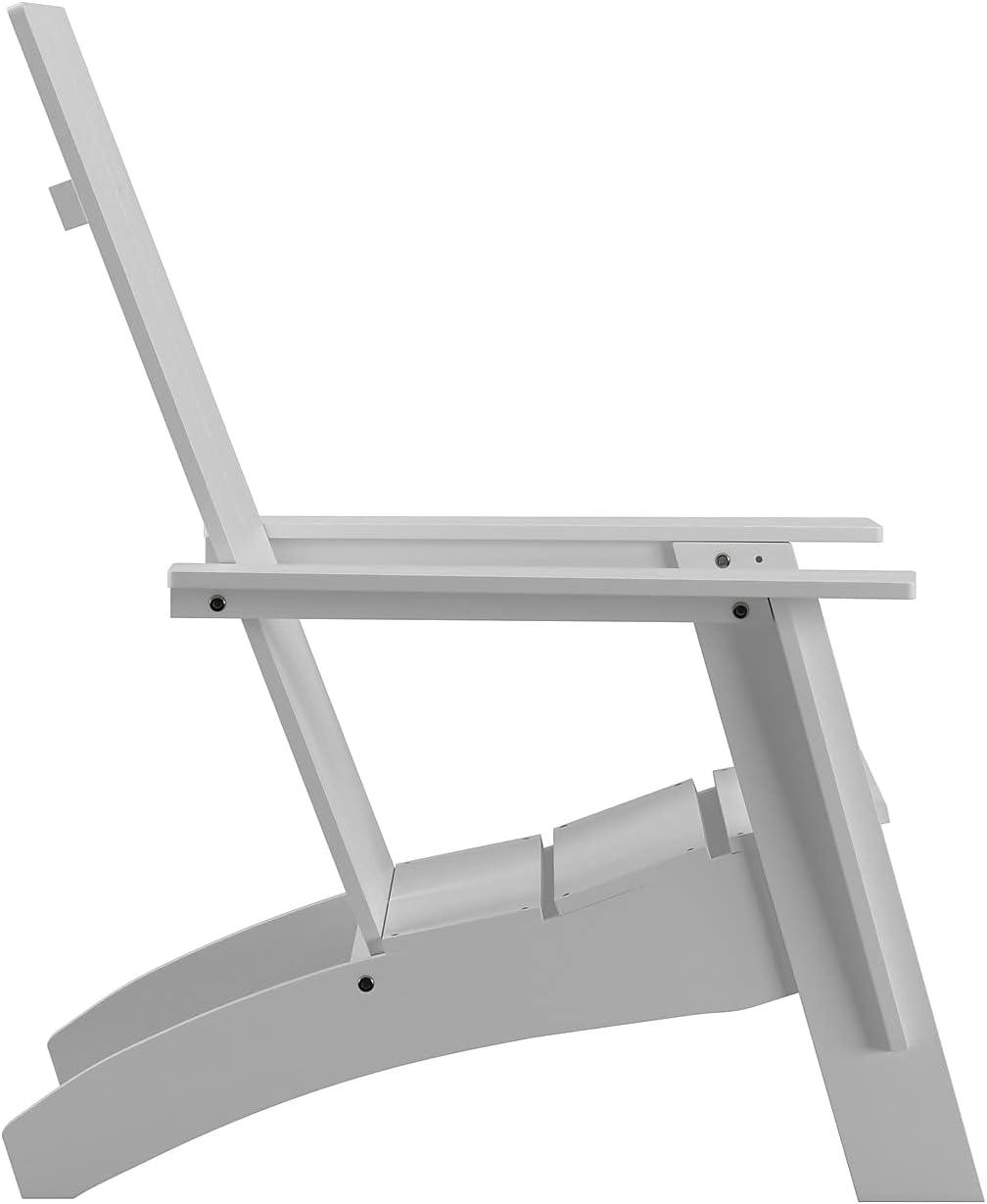 imageFlash Furniture Sawyer Modern Commercial 2Slat Back Adirondack Chair Navy Blue Commercial AllWeather Poly Resin Lounge ChairWhite