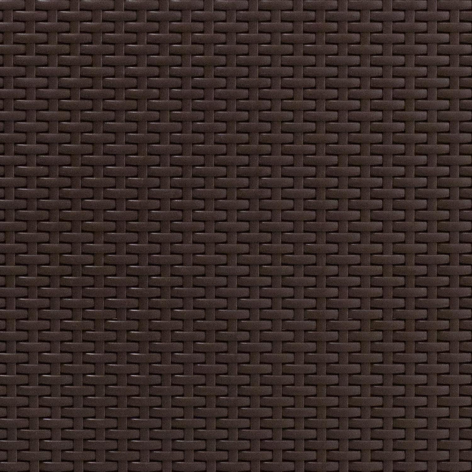 imageFlash Furniture Seneca IndoorOutdoor Chocolate Brown Faux Rattan Coffee Table with Open StorageChocolate Brown