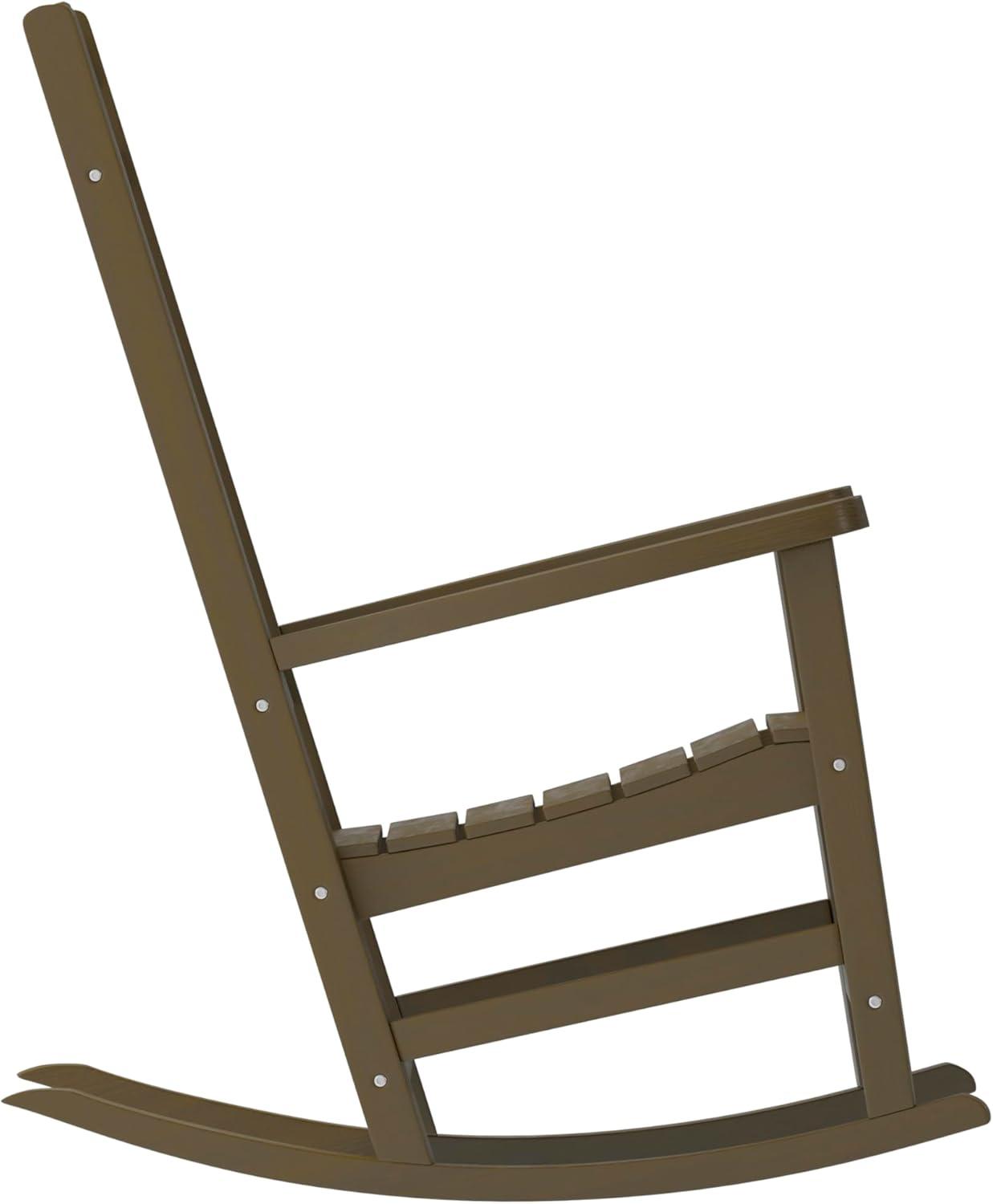 imageFlash Furniture Set of 2 Winston AllWeather Rocking Chair in Red Faux WoodMahogany