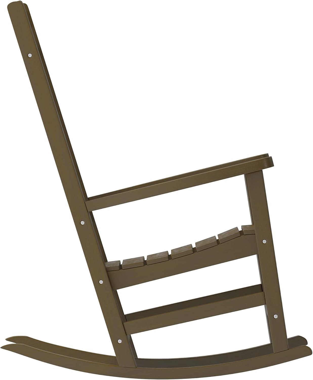 imageFlash Furniture Set of 2 Winston AllWeather Rocking Chair in Red Faux WoodMahogany