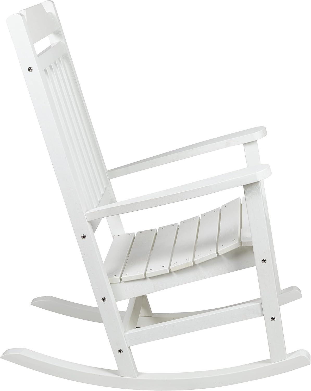 imageFlash Furniture Set of 2 Winston AllWeather Rocking Chair in Red Faux WoodWhite