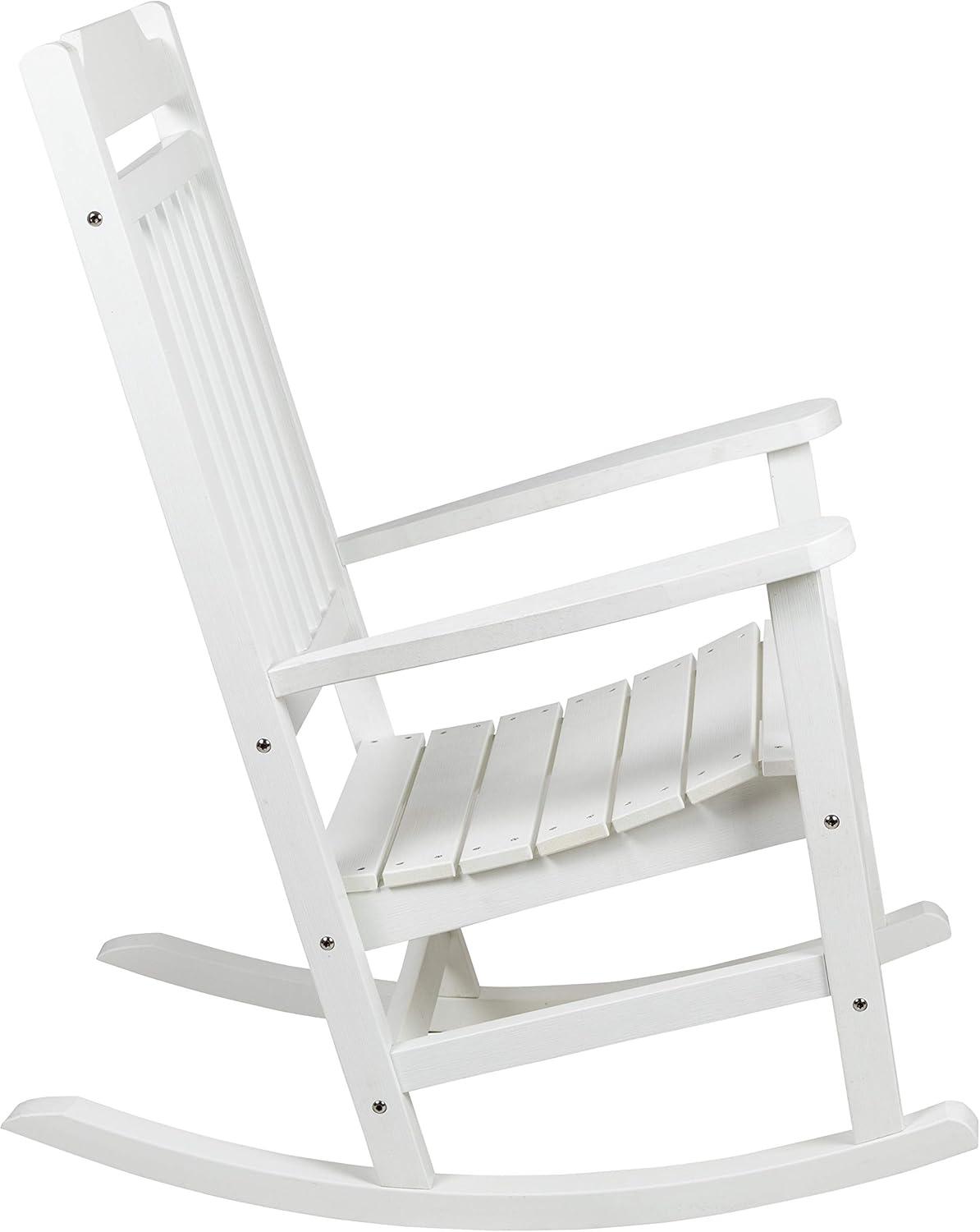 imageFlash Furniture Set of 2 Winston AllWeather Rocking Chair in Red Faux WoodWhite