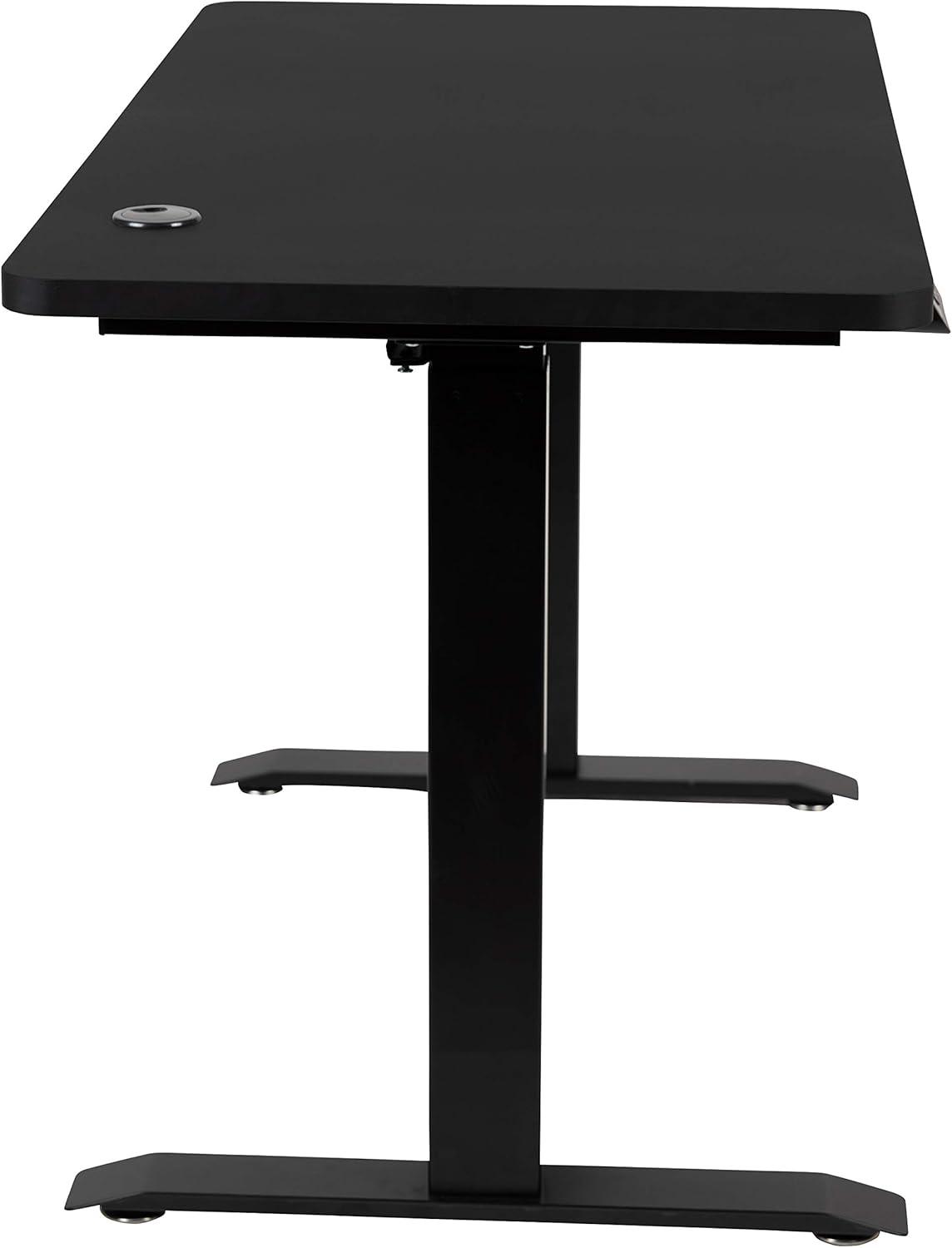 imageFlash Furniture Tanner Electric Height Adjustable Standing Desk Table Top 48quot Wide 24quot Deep MahoganyBlack