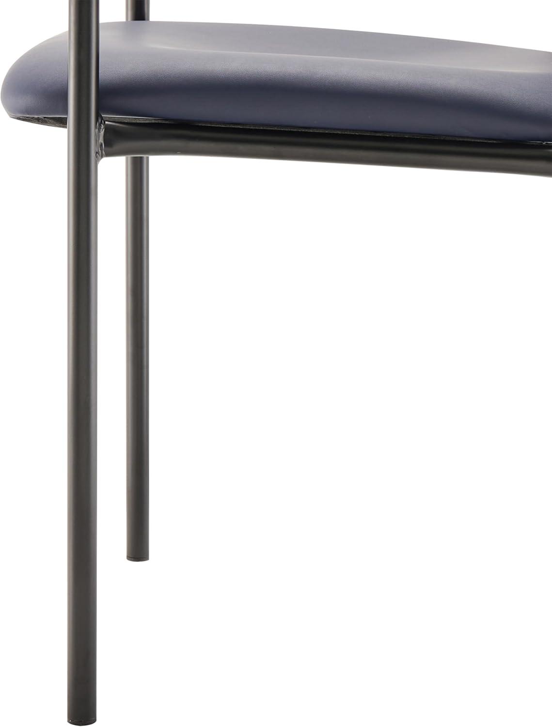 imageFlash Furniture Tiffany Side Reception Chair with Armrests Stackable Vinyl Waiting Room Chair for Commercial or Residential Use NavyNavy Vinyl