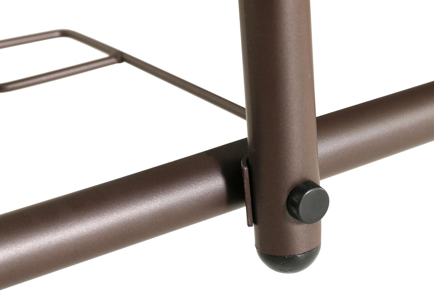 imageFlash Furniture Tory 315quot x 55quot Rectangular Tempered Glass Metal Patio Table with Umbrella Hole Modern Rippled Glass Outdoor Dining Table BlackClear TopBronze Frame