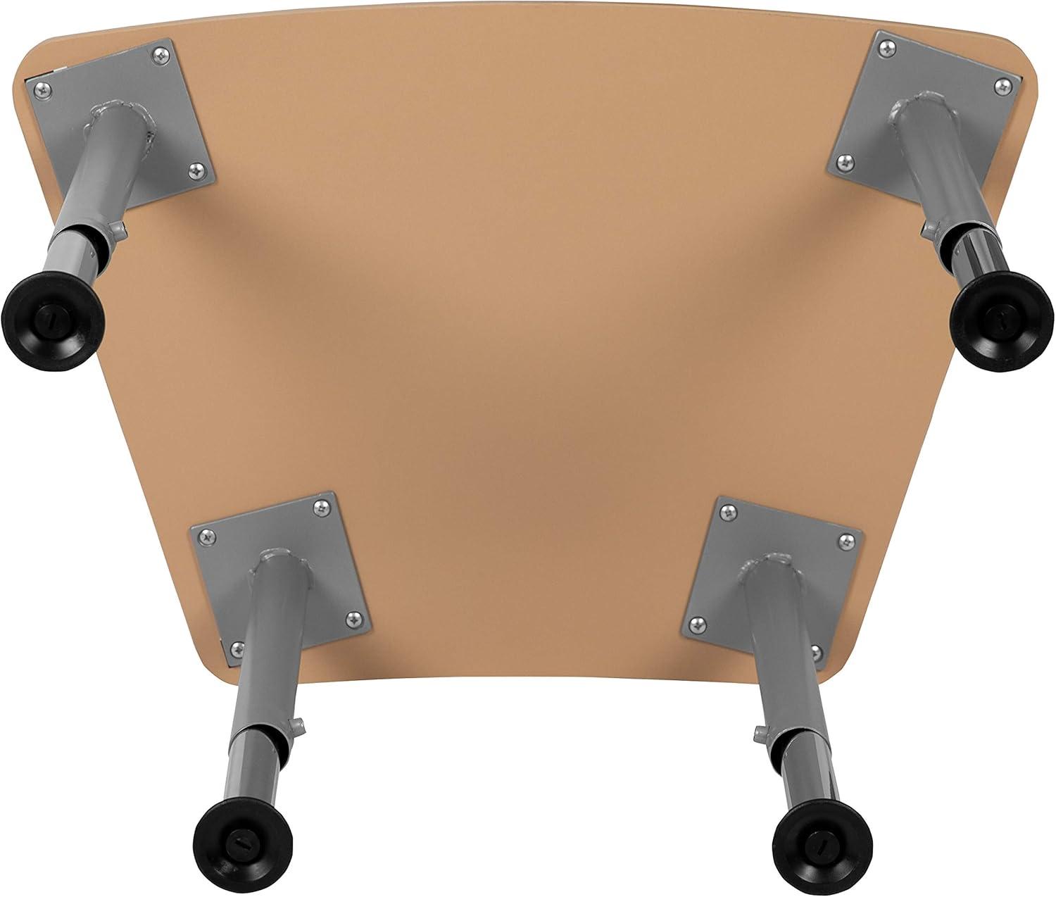 imageFlash Furniture Triangular Natural Collaborative Student Desk Adjustable from 223quot to 34quot Home and ClassroomHexagon