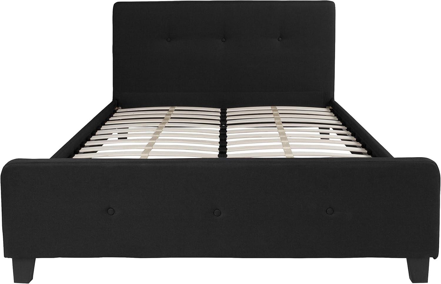 imageFlash Furniture Tribeca Full Size Tufted Upholstered Platform Bed in Black FabricBlack