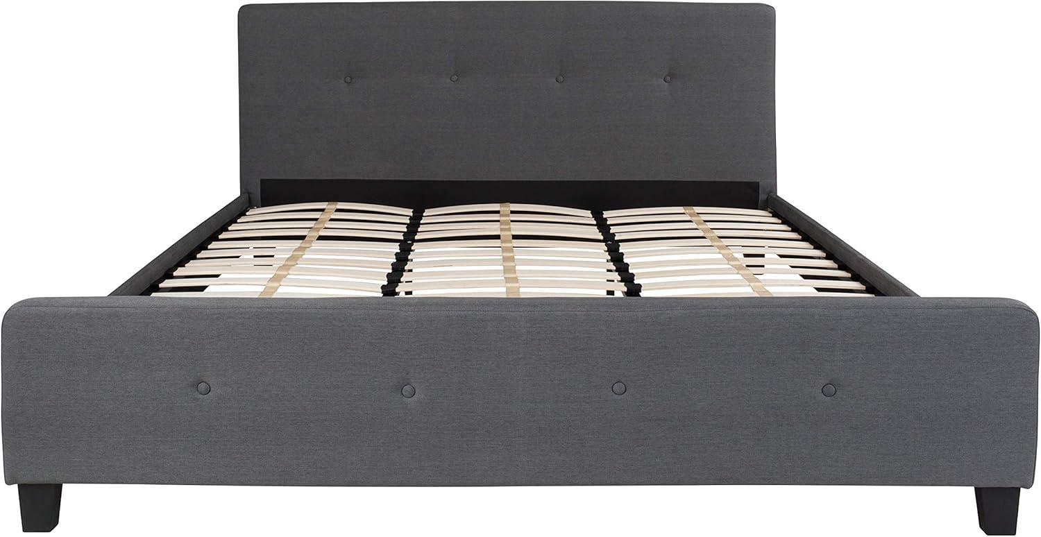 imageFlash Furniture Tribeca Full Size Tufted Upholstered Platform Bed in Black FabricDark Gray