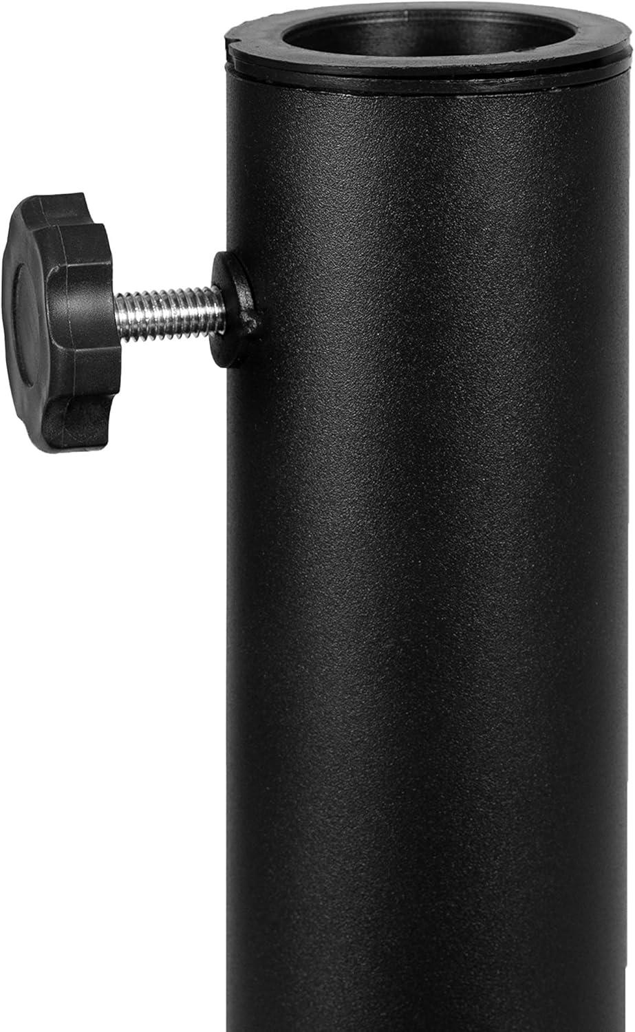 imageFlash Furniture Universal Black Cement Patio Umbrella Base with Weatherproof Plastic Polymer Coating 1925quot DiameterBlack
