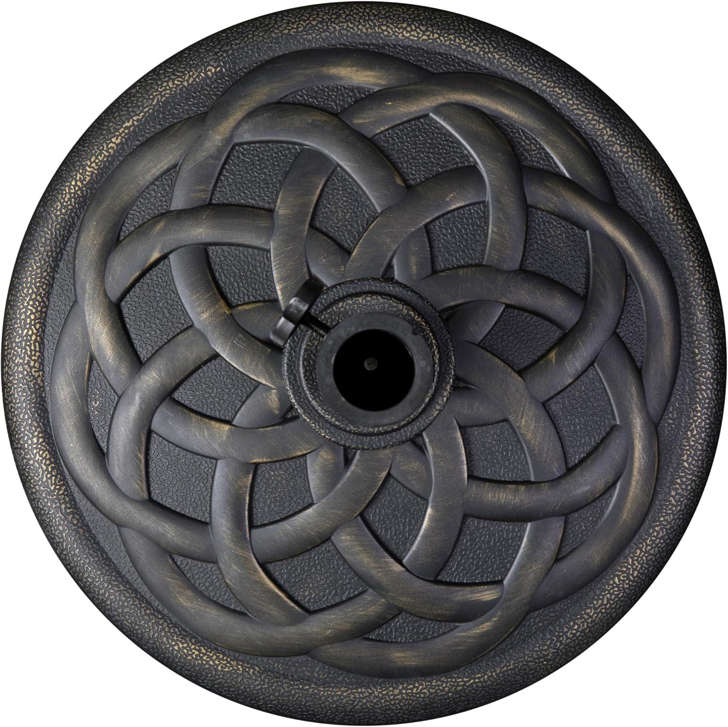 imageFlash Furniture Universal Black Cement Patio Umbrella Base with Weatherproof Plastic Polymer Coating 1925quot DiameterBronze