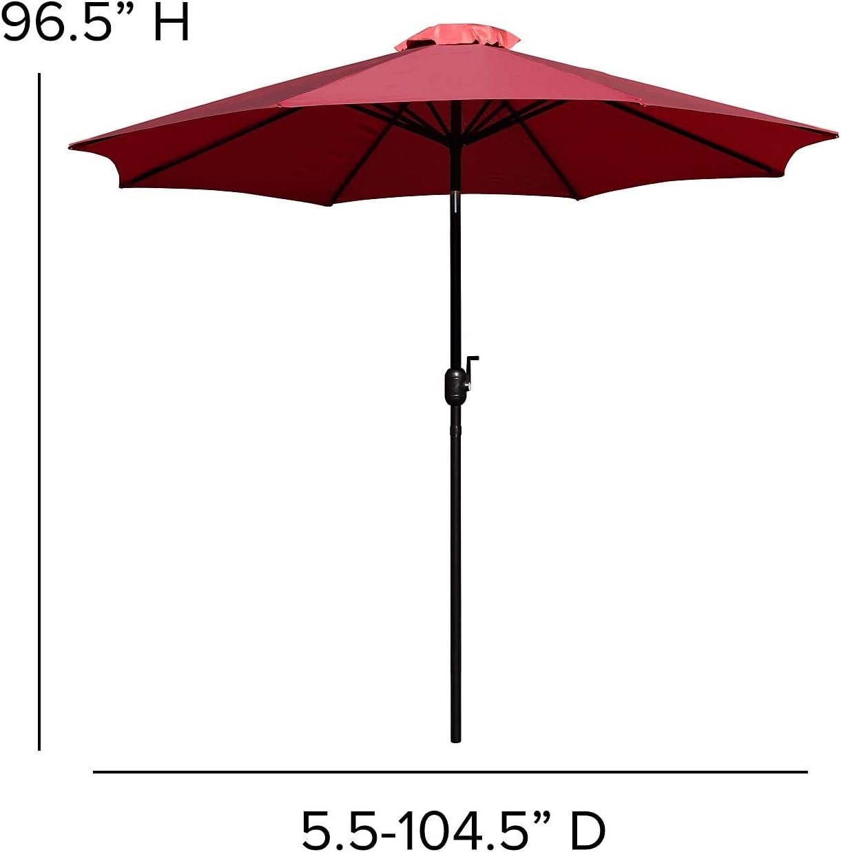 imageFlash Furniture Universal Black Cement Patio Umbrella Base with Weatherproof Plastic Polymer Coating 1925quot DiameterRed