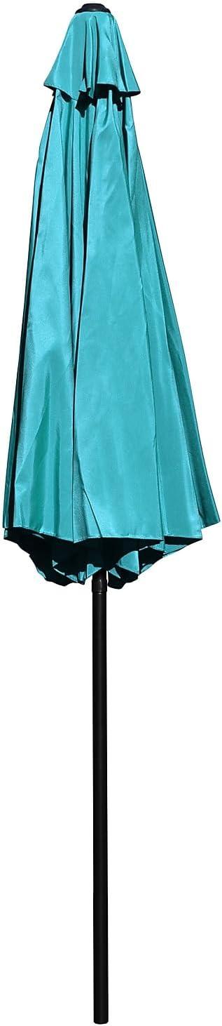imageFlash Furniture Universal Black Cement Patio Umbrella Base with Weatherproof Plastic Polymer Coating 1925quot DiameterTeal