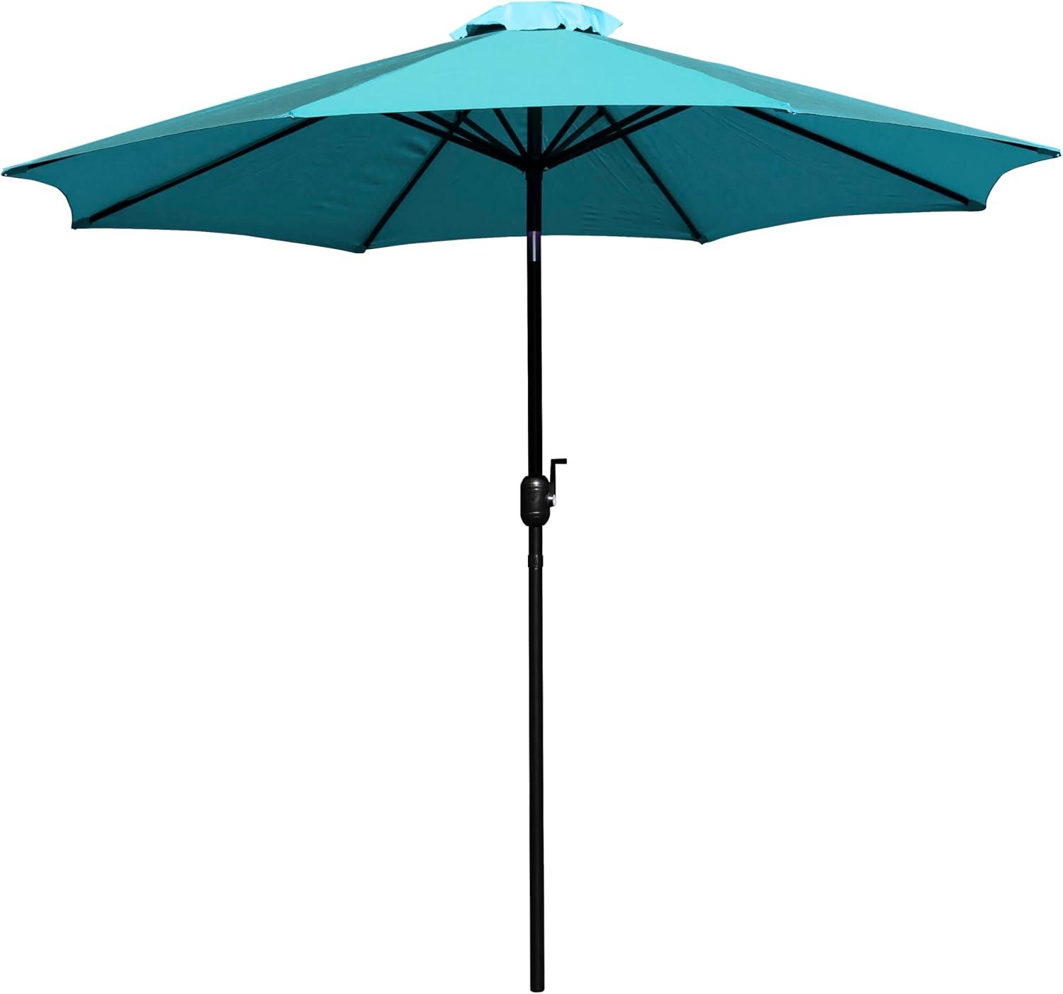 imageFlash Furniture Universal Black Cement Patio Umbrella Base with Weatherproof Plastic Polymer Coating 1925quot DiameterTeal