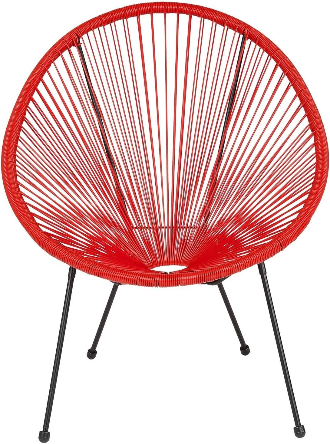imageFlash Furniture Valencia Oval Comfort Series Take Ten White Papasan Lounge ChairRed