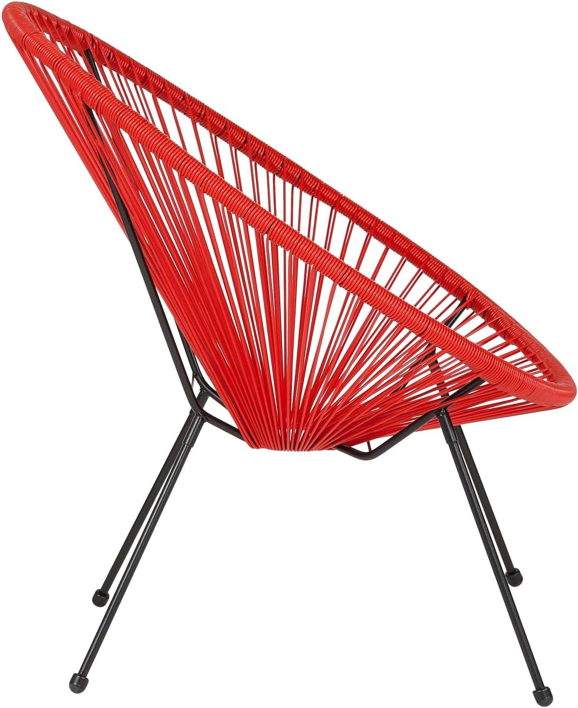 imageFlash Furniture Valencia Oval Comfort Series Take Ten White Papasan Lounge ChairRed