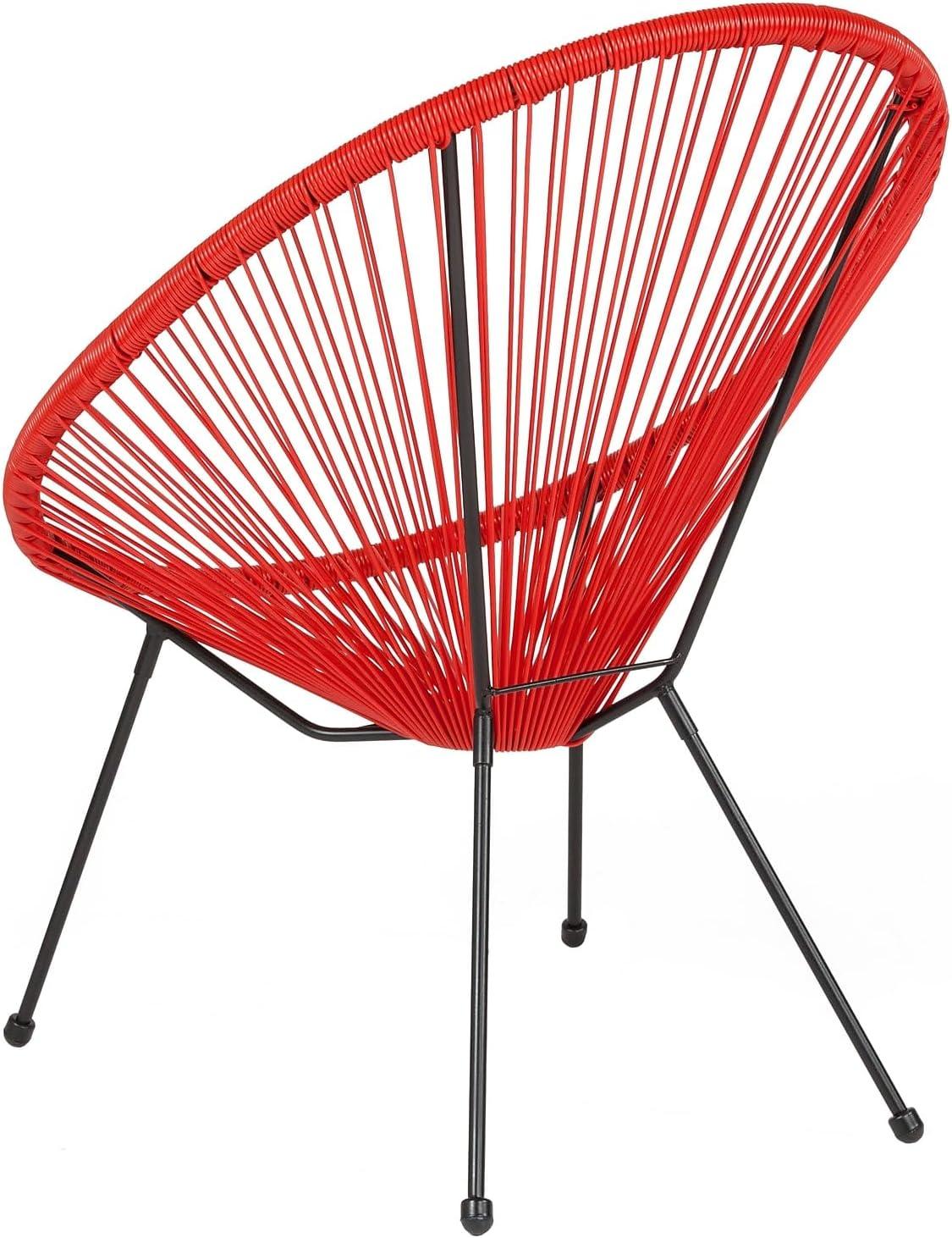 imageFlash Furniture Valencia Oval Comfort Series Take Ten White Papasan Lounge ChairRed