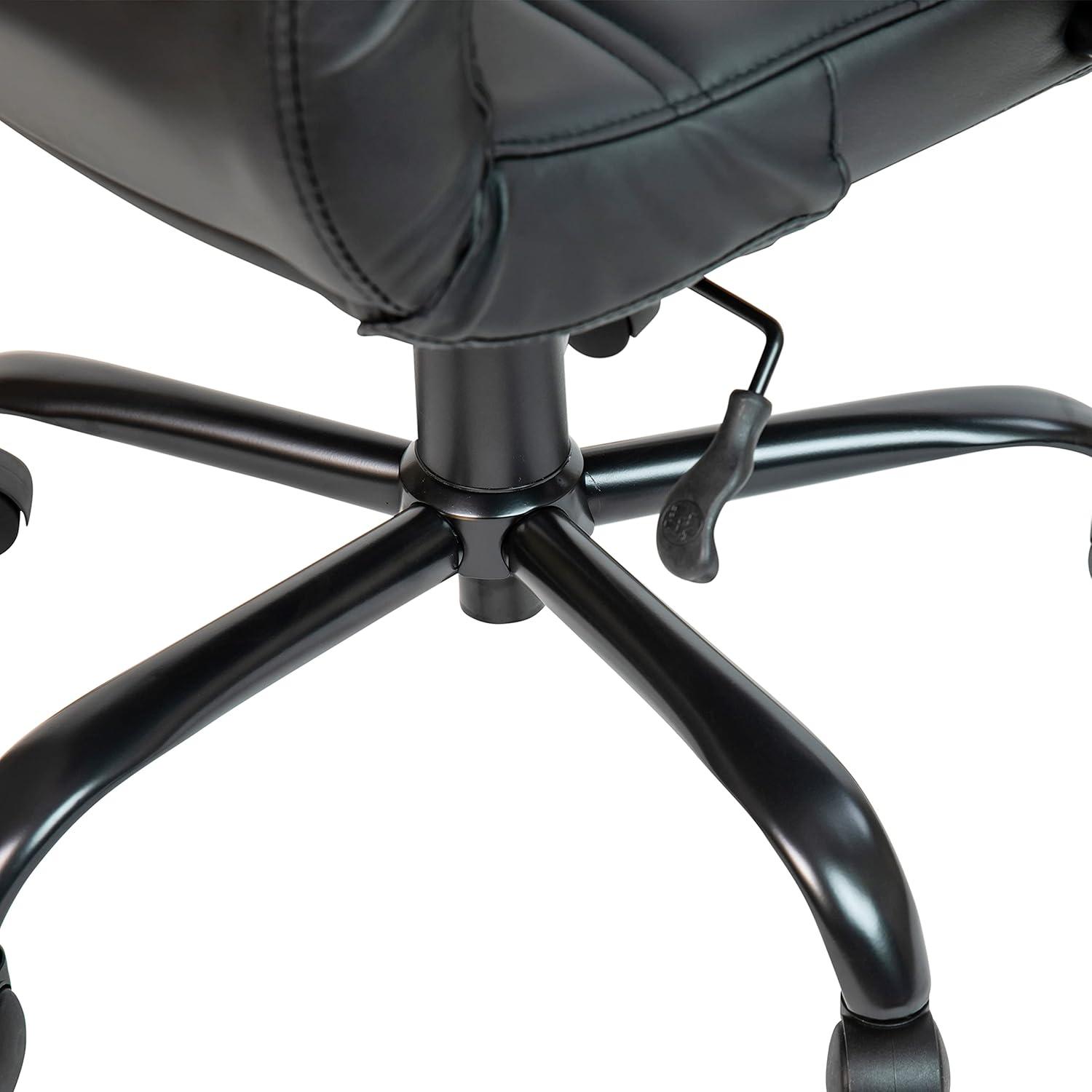 imageFlash Furniture Whitney HighBack Swivel LeatherSoft Desk Chair with Padded Seat and Armrests Adjustable Height Padded Office Chair BlackGoldBlack LeathersoftBlack Frame