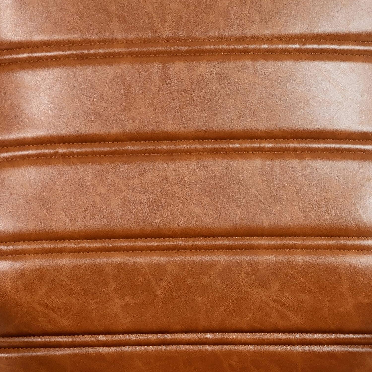 imageFlash Furniture Whitney HighBack Swivel LeatherSoft Desk Chair with Padded Seat and Armrests Adjustable Height Padded Office Chair BlackGoldBrown LeathersoftBlack Frame