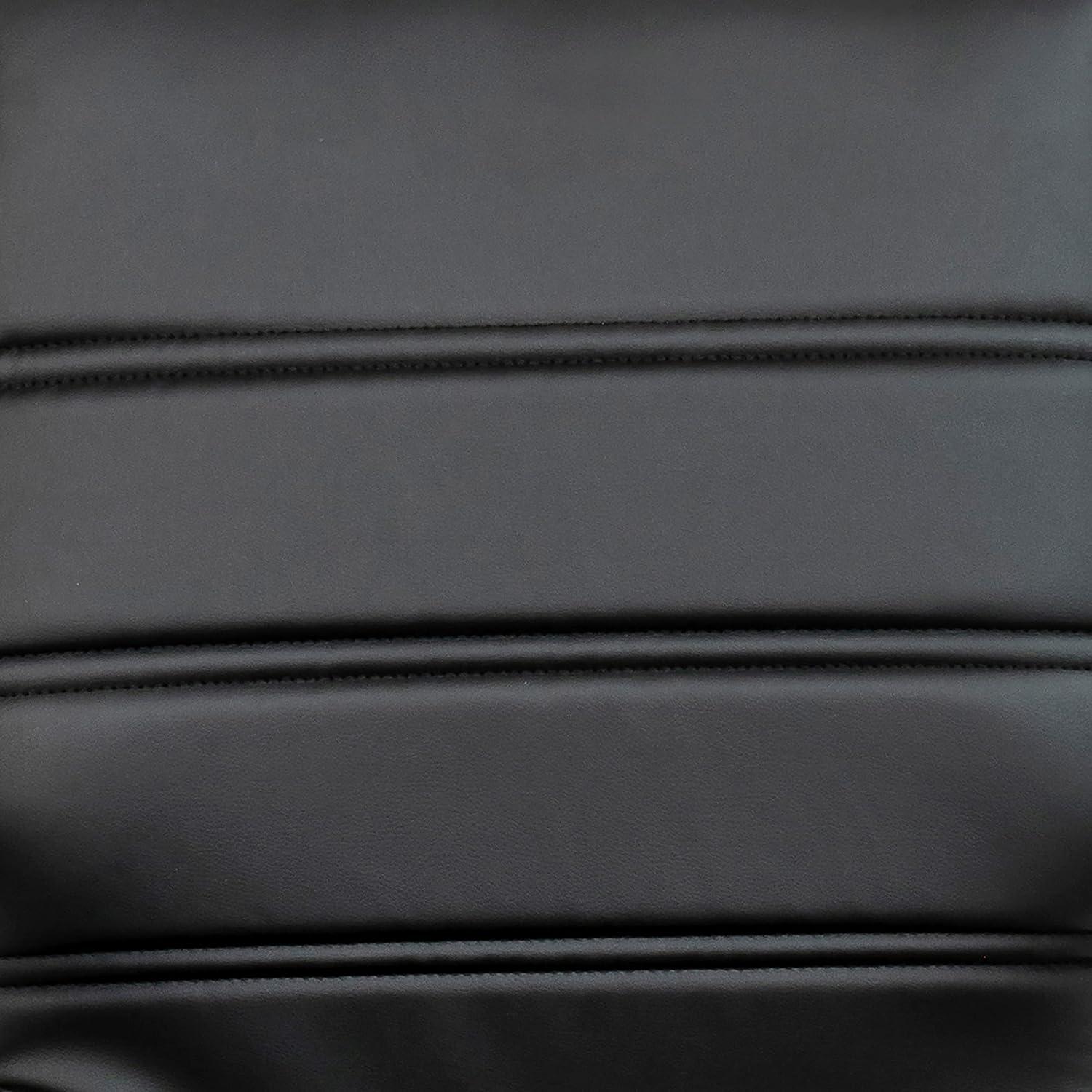 imageFlash Furniture Whitney MidBack Swivel LeatherSoft Desk Chair with Padded Seat and Armrests Adjustable Height Padded Office Chair BlackBlack
