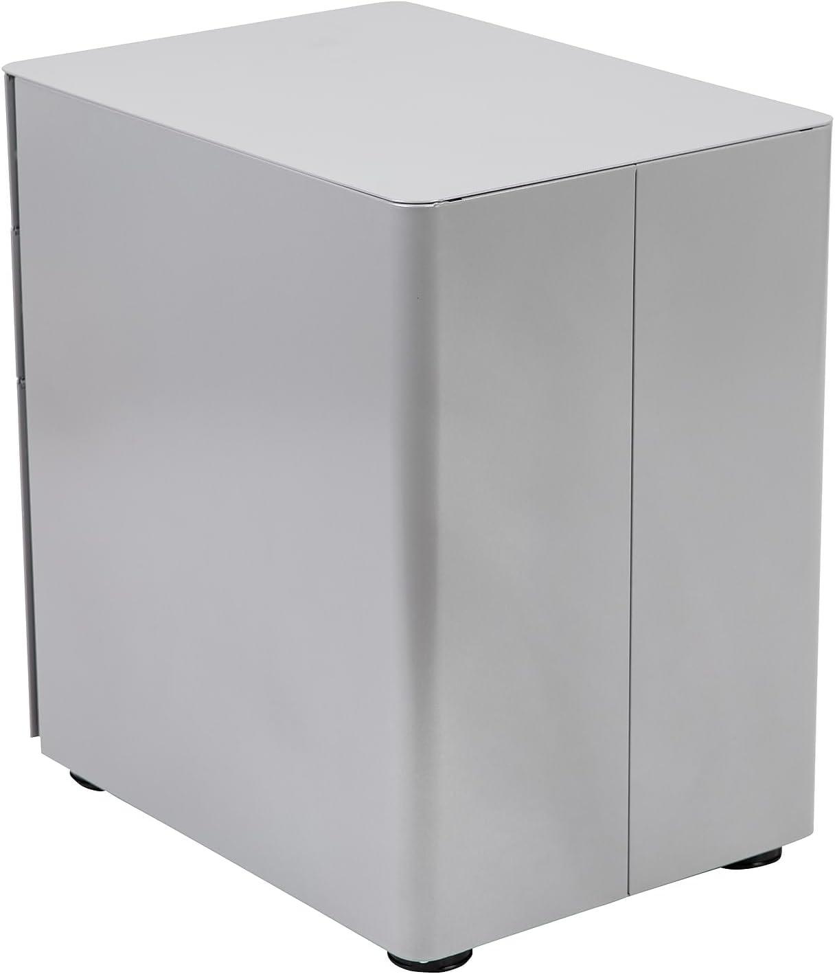imageFlash Furniture Wren Ergonomic 3Drawer Mobile Locking Filing Cabinet with AntiTilt Mechanism ampamp LetterLegal Drawer White with Red FaceplateGrey