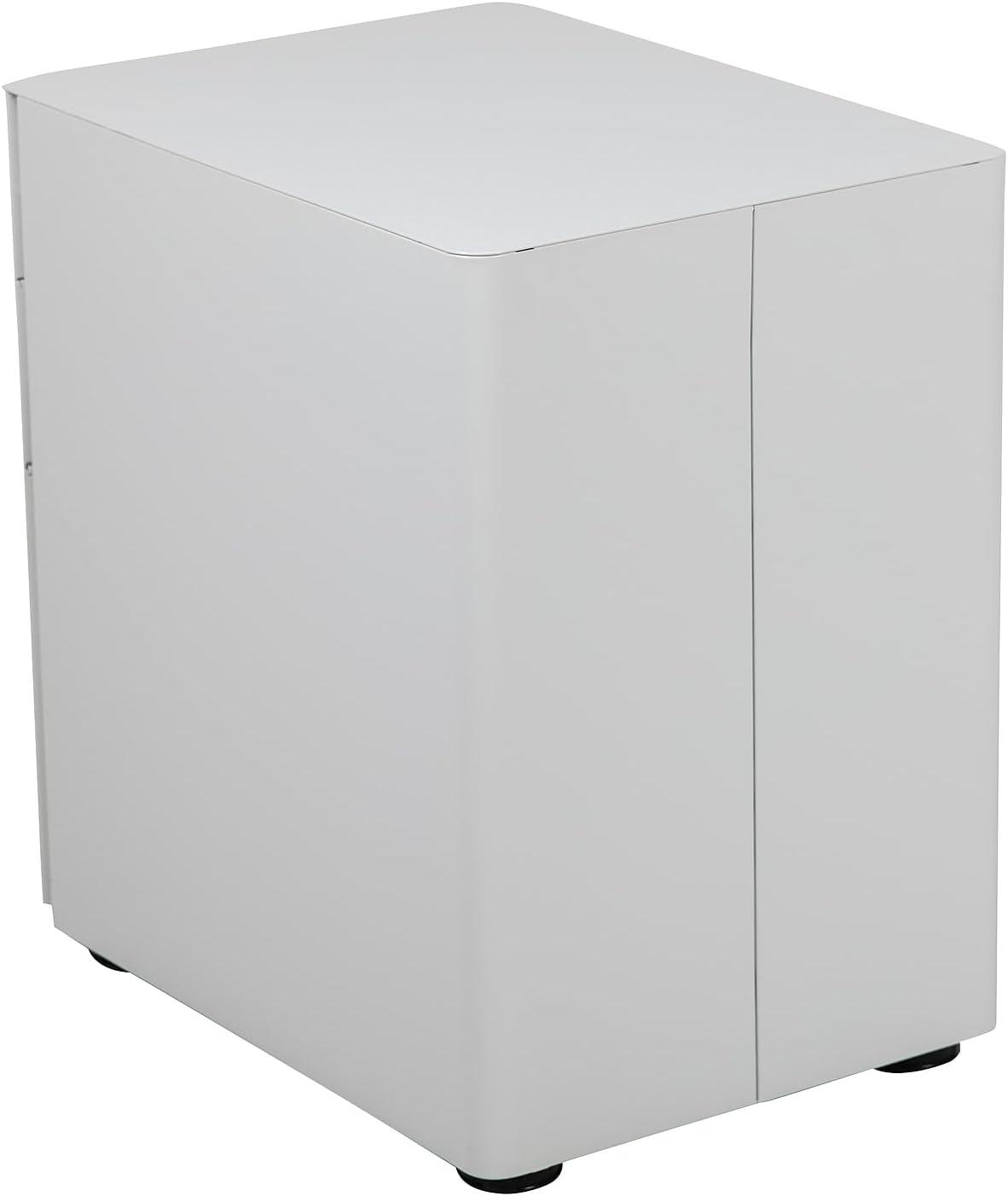 imageFlash Furniture Wren Ergonomic 3Drawer Mobile Locking Filing Cabinet with AntiTilt Mechanism ampamp LetterLegal Drawer White with Red FaceplateWhite