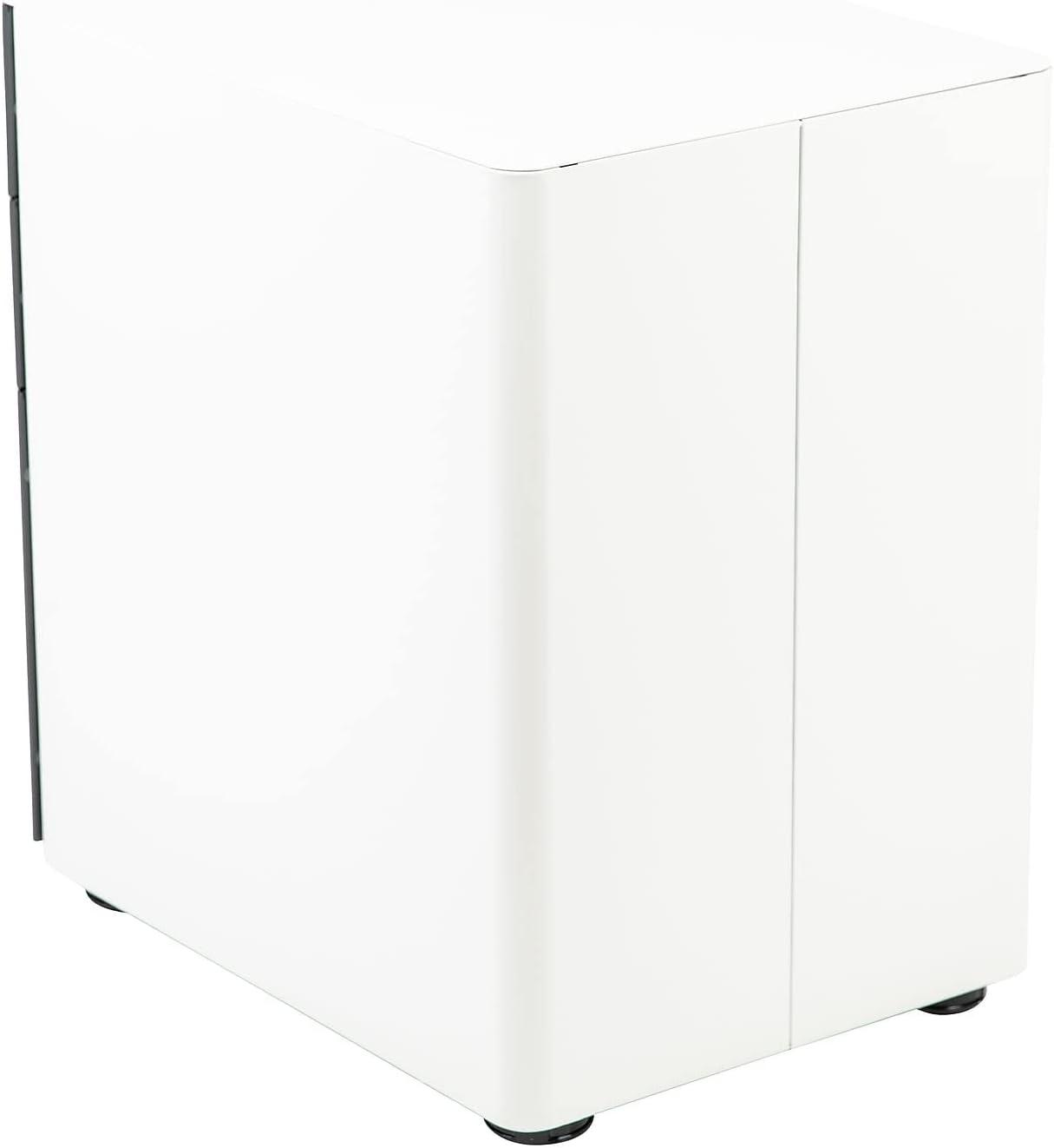 imageFlash Furniture Wren Ergonomic 3Drawer Mobile Locking Filing Cabinet with AntiTilt Mechanism ampamp LetterLegal Drawer White with Red FaceplateWhite and Charcoal